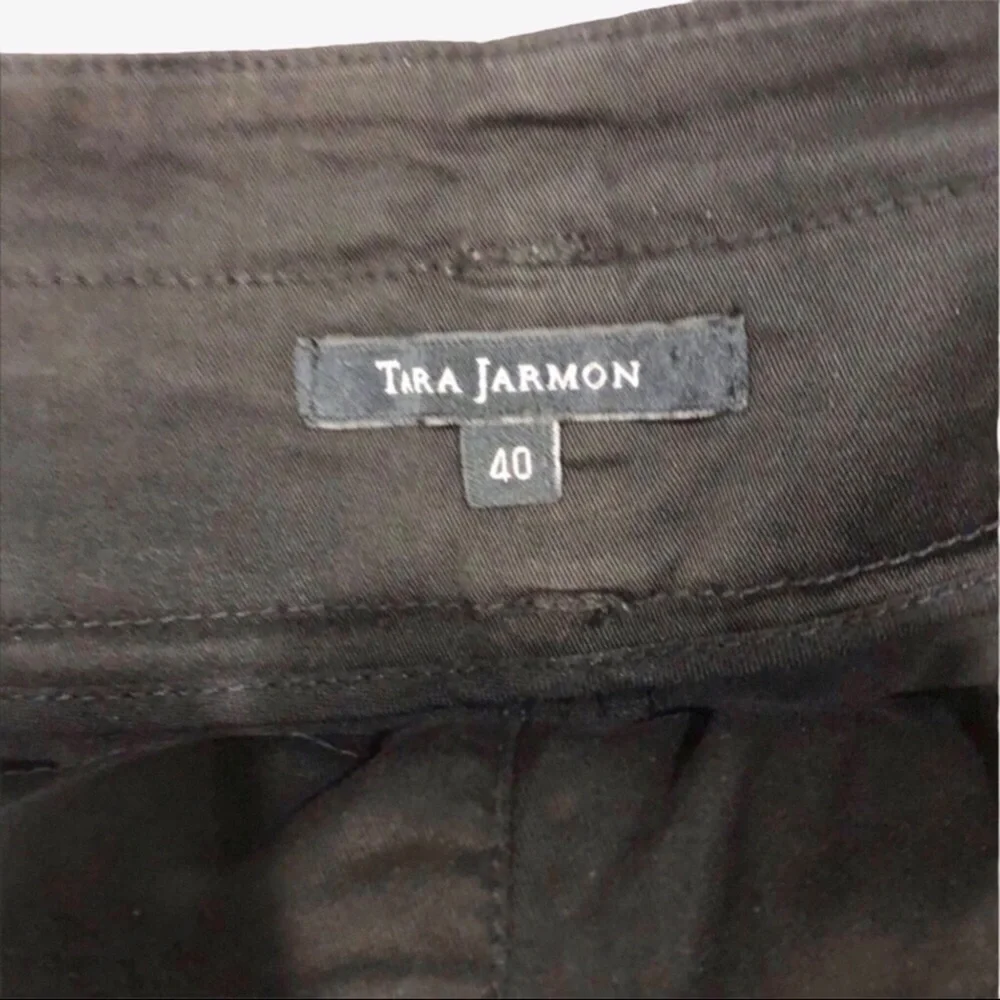 Tara Jarmon Wide Leg Cropped Paperbag Waist Pants Black Size 8 - Picture 5 of 6